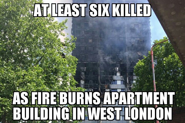 At least six dead in West London apartment fire