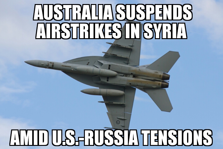 Australia suspends airstrikes in Syria