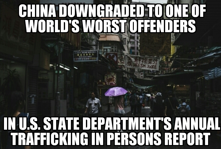 China downgraded in U.S. human trafficking report