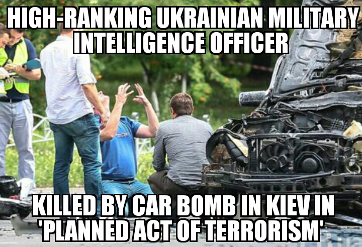 Ukrainian intel officer killed by car bomb 