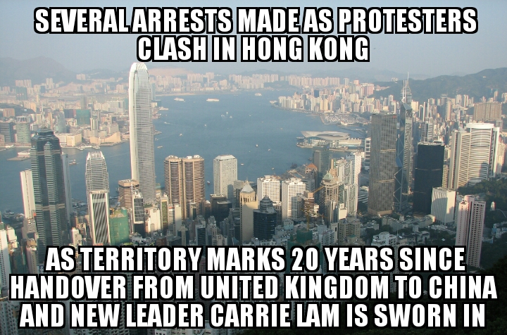Hong Kong marks 20 years since handover