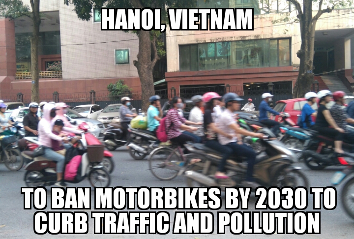 Hanoi to ban motorbikes by 2030