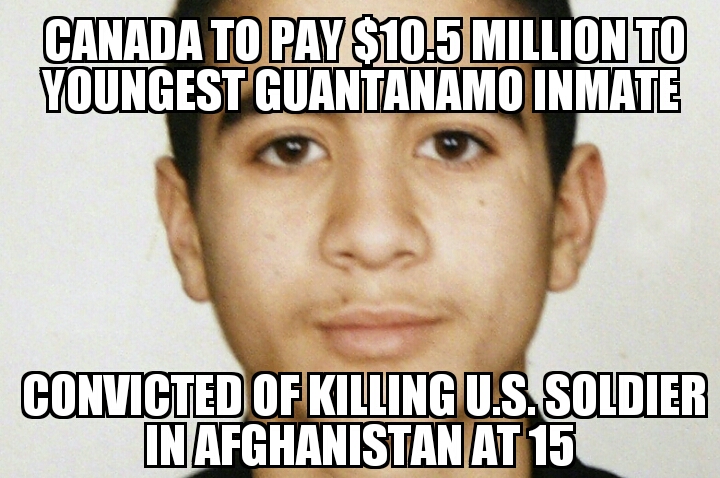 Canada to pay youngest Guantanamo inmate