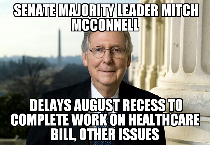 McConnell delays August recess