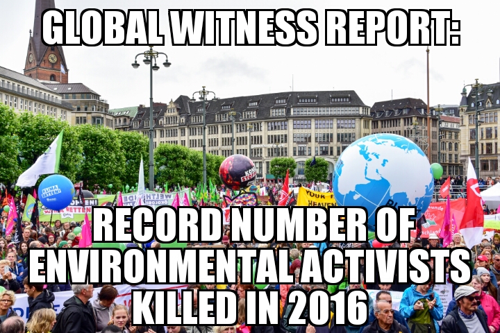 Record number of environmental activists killed