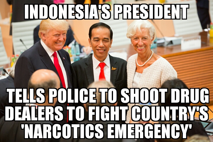 Indonesian president tells police to shoot drug dealers