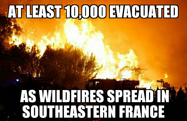 10k evacuated from France wildfires 