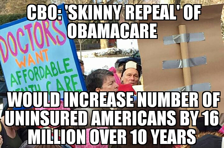 CBO scores Obamacare ‘skinny repeal’