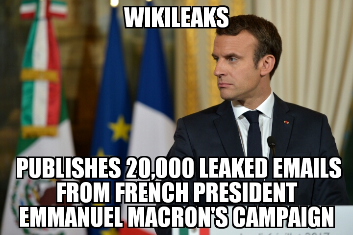 Wikileaks publishes 20k Macron campaign emails