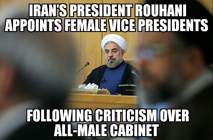 Iran’s Rouhani appoints female VPs