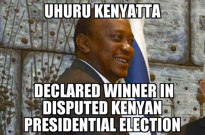 Kenyatta declared winner of Kenya election 