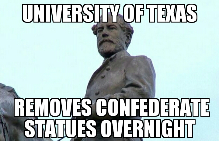 University of Texas removes confederate statues 
