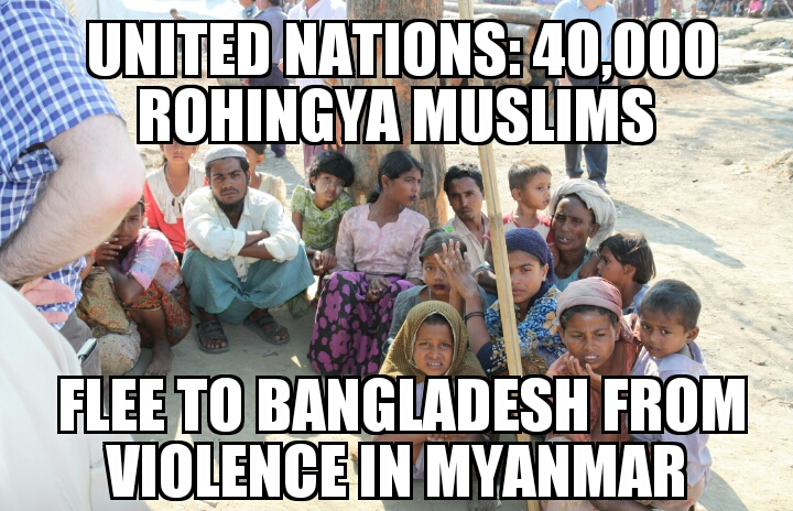 40K Rohingya flee Myanmar violence 