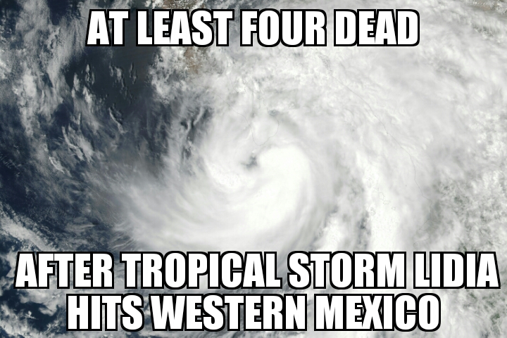 Tropical Storm Lidia hits Mexico 