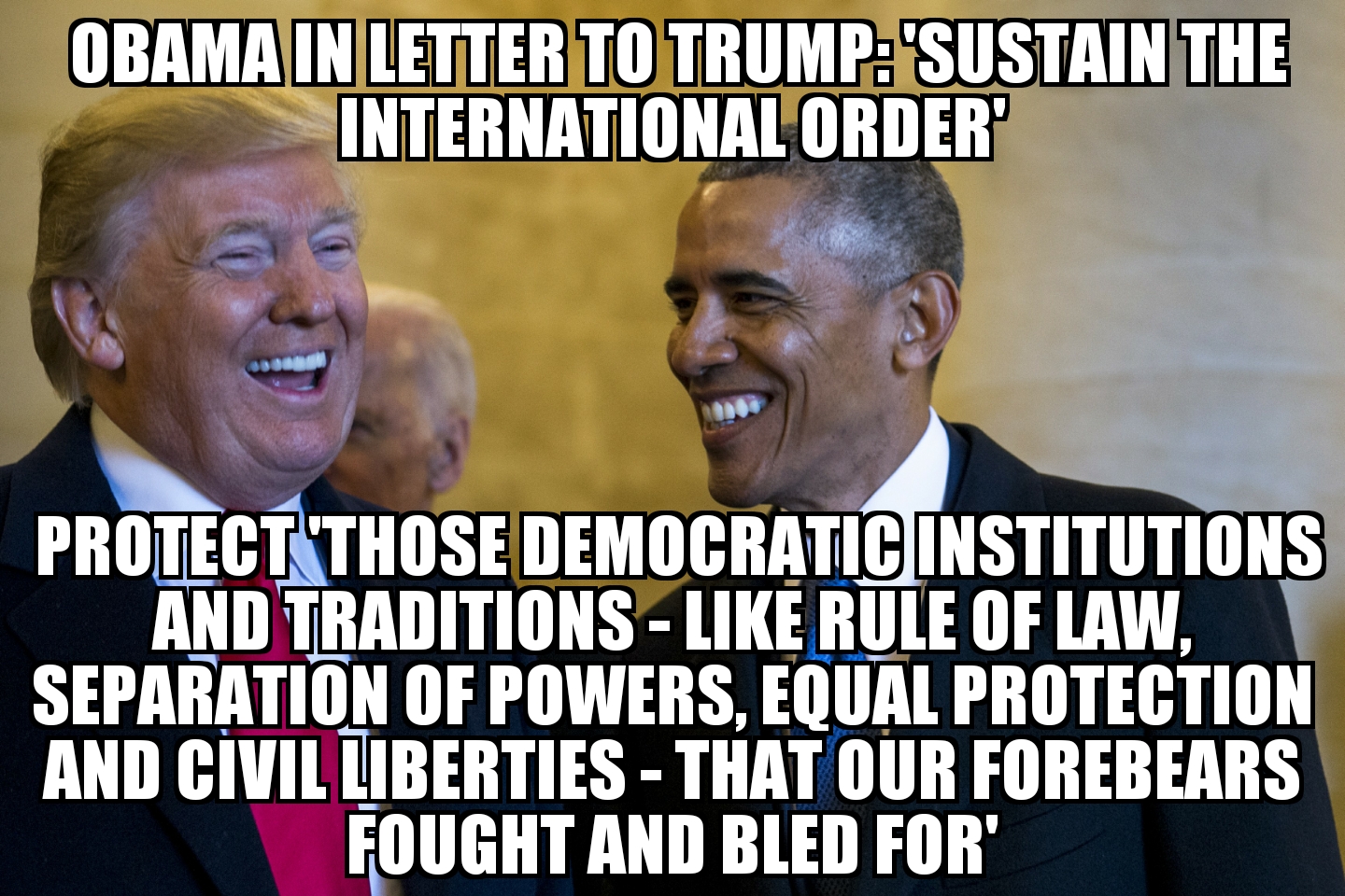 Obama letter to Trump published