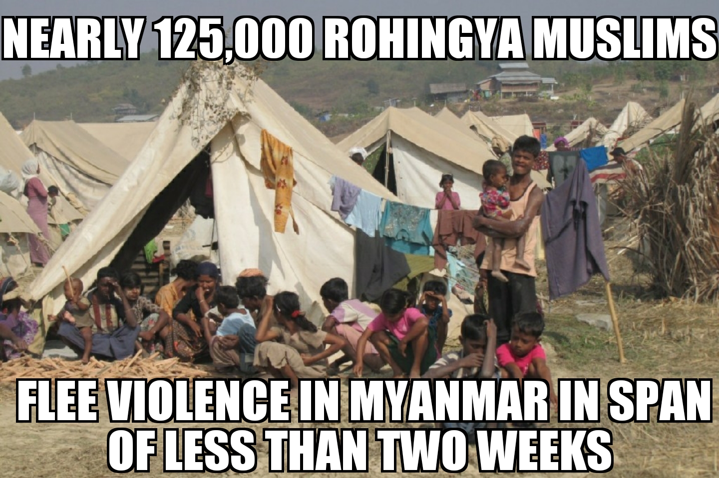 125k Rohingya flee Myanmar