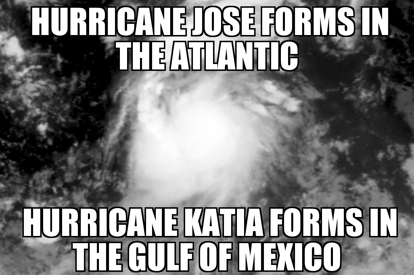 Hurricanes Jose and Katia form