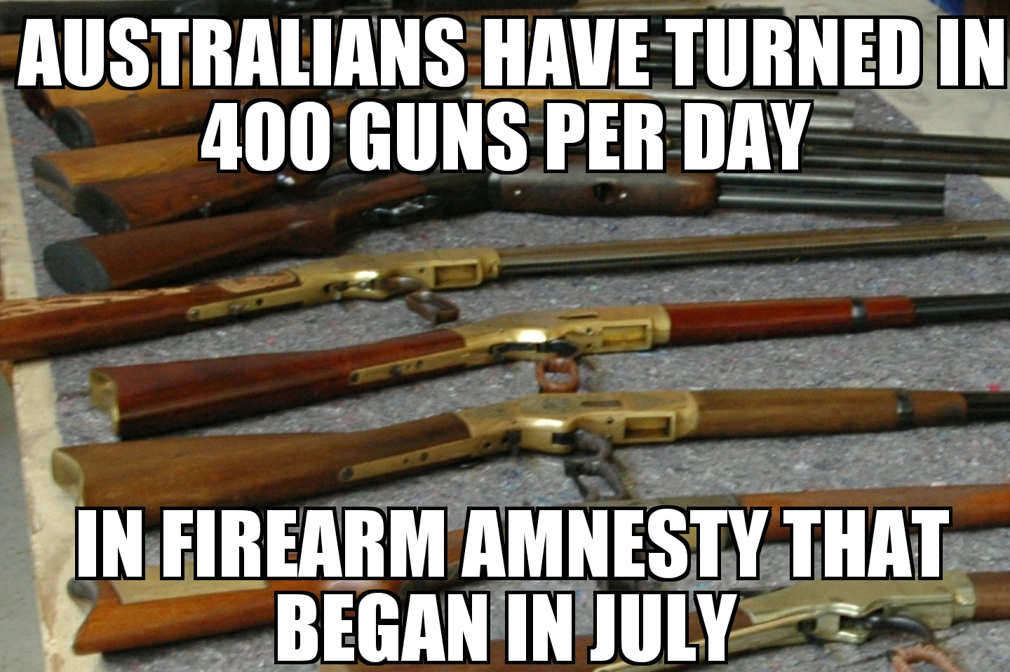 Australia gun amnesty nets 400 guns per day