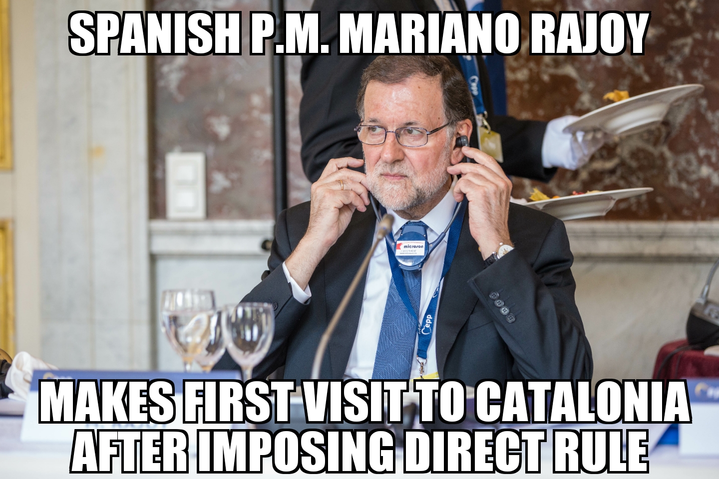 Spain P.M. Rajoy visits Catalonia