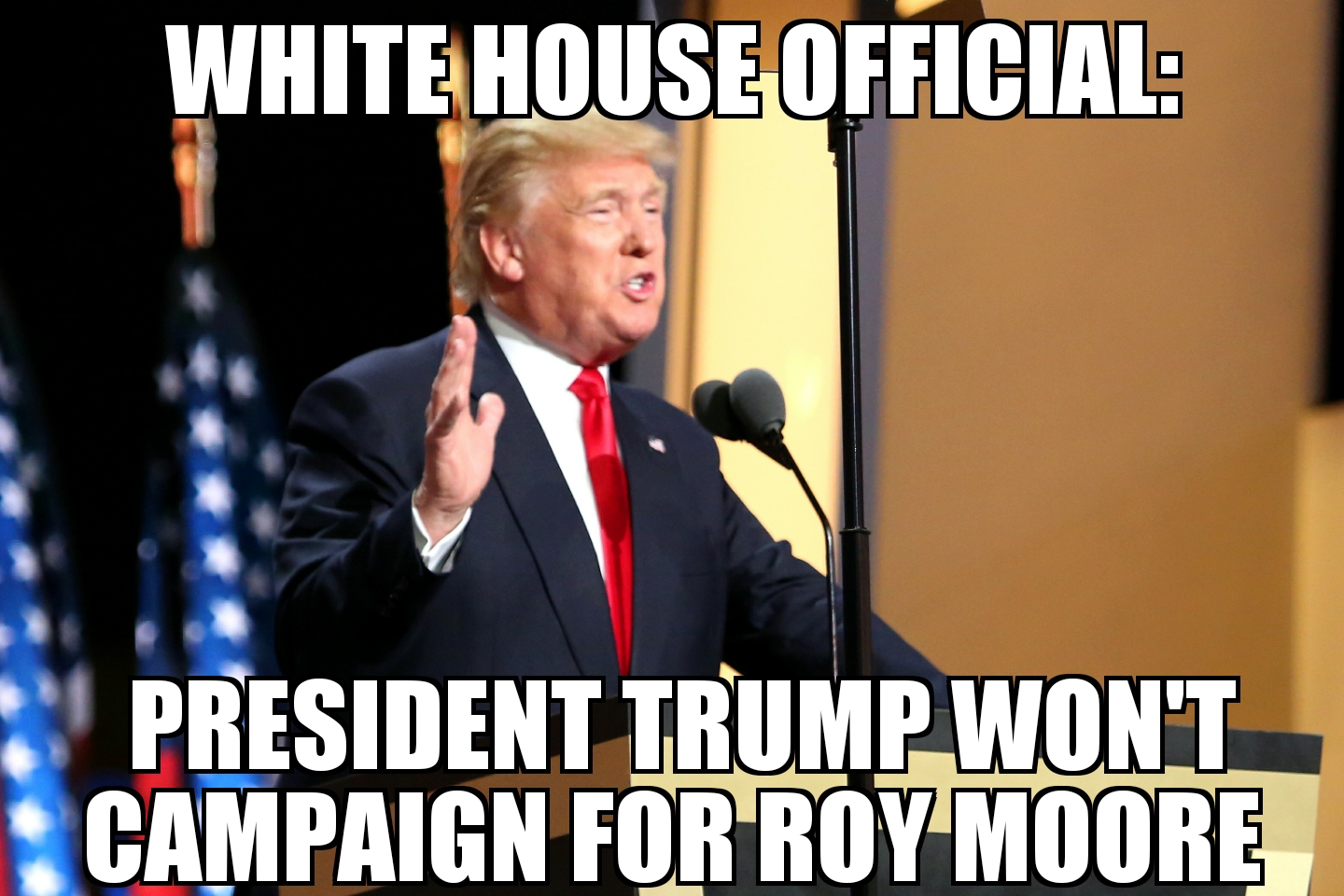 Trump won’t campaign for Roy Moore