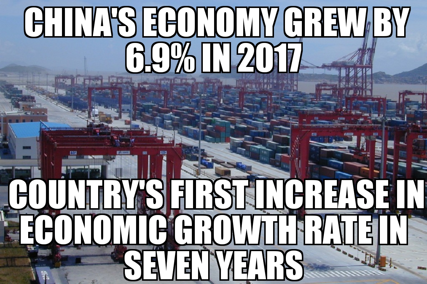 China’s economy grew by 6.9% in 2017
