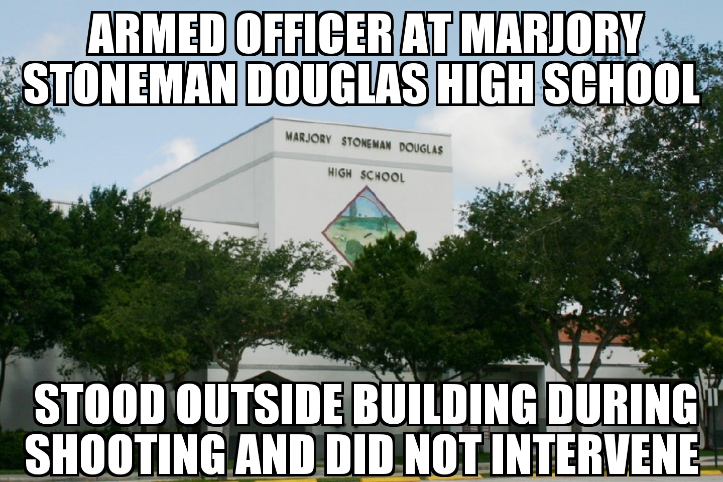 Officer at Marjory Stoneman Douglas stood outside