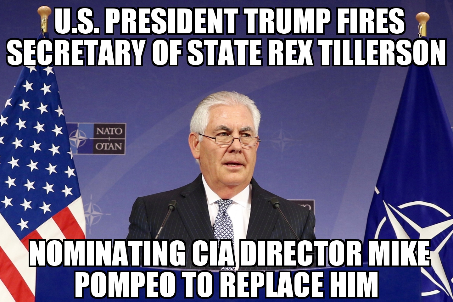 Trump fires Rex Tillerson