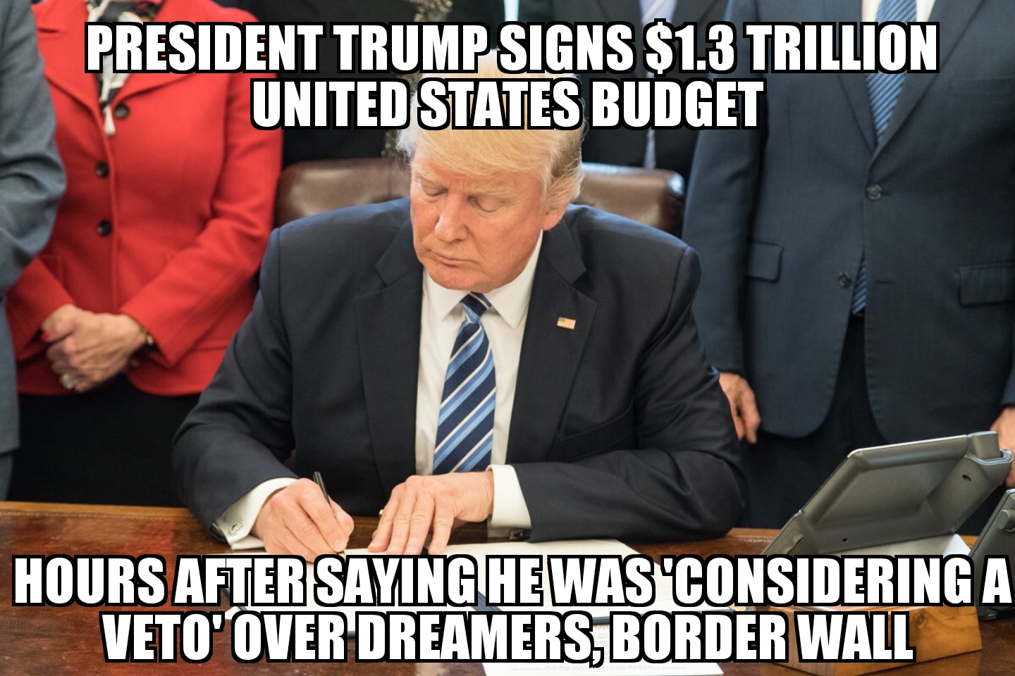 Trump signs U.S. budget