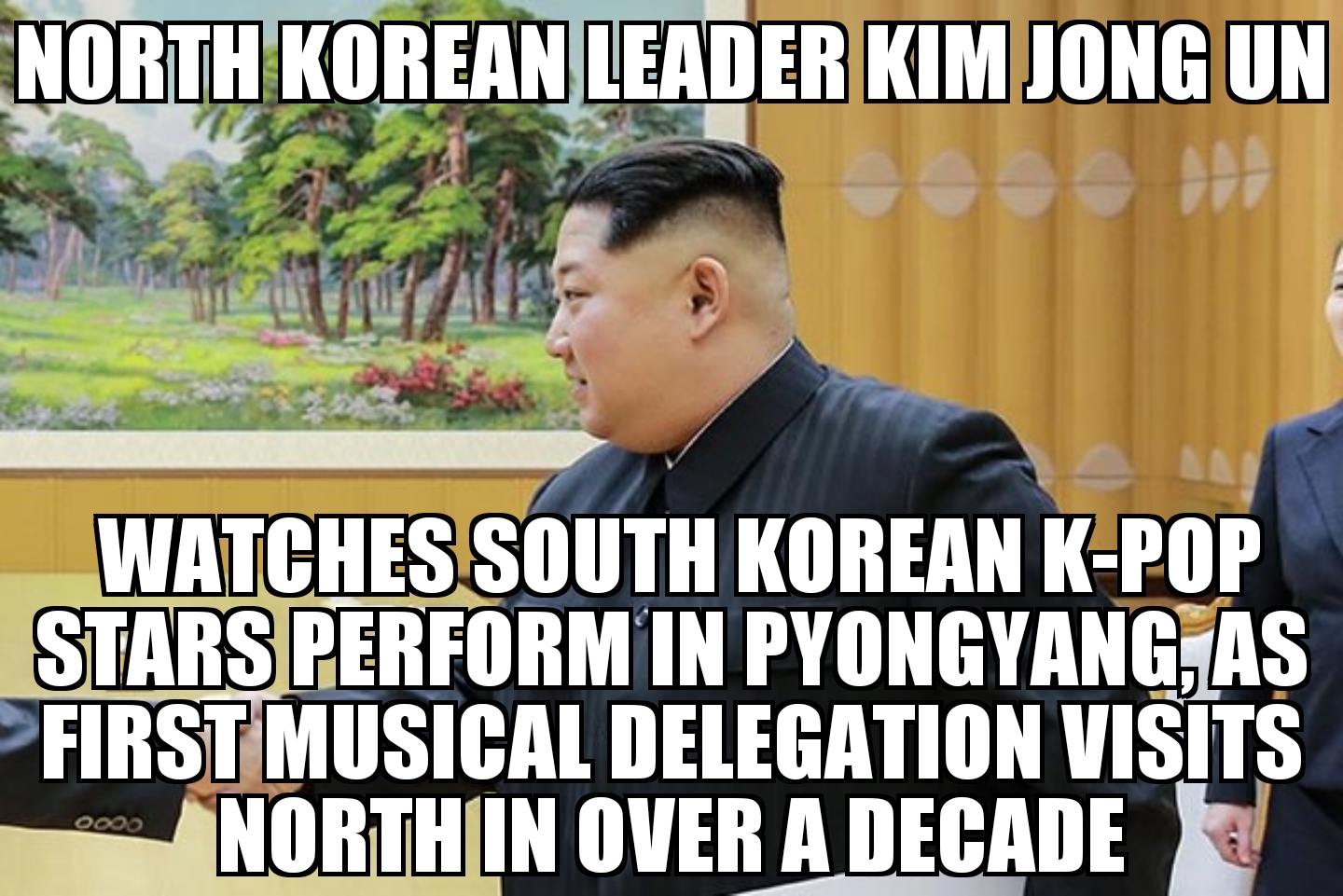 Kim Jong Un watches K-pop stars in Pyongyang