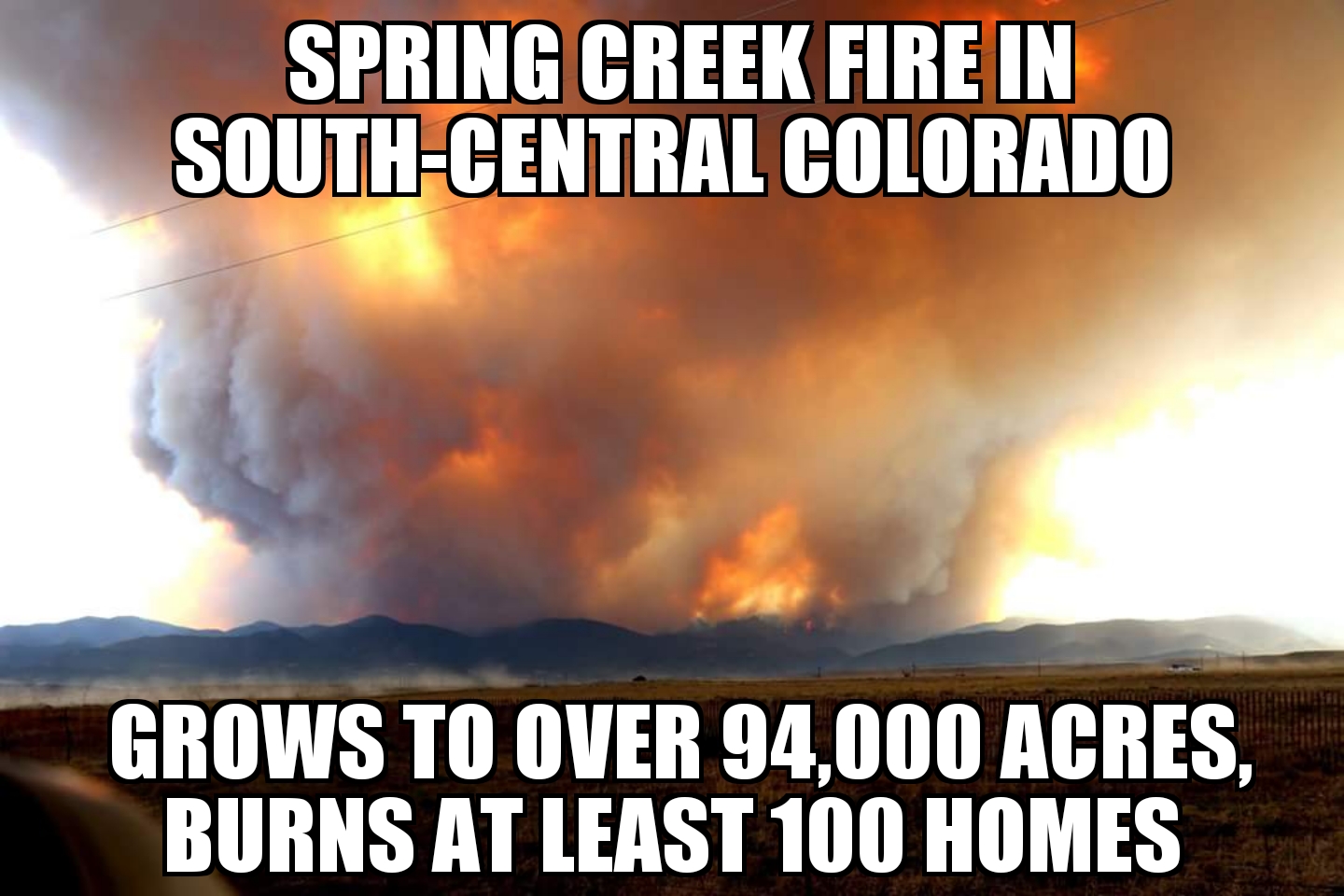 Spring Creek fire burns at least 100 homes