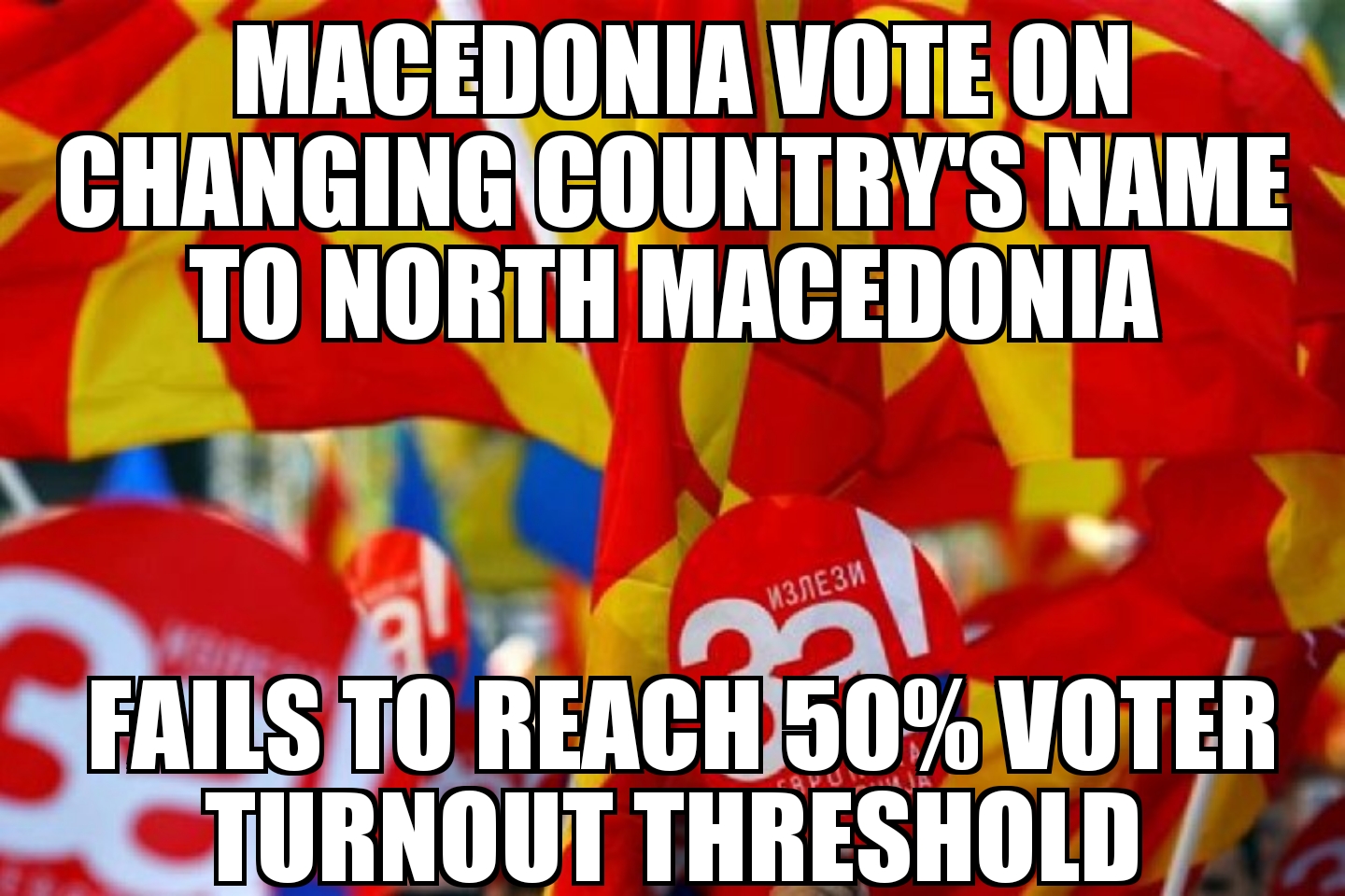 Macedonia name change vote fails to reach turnout threshold