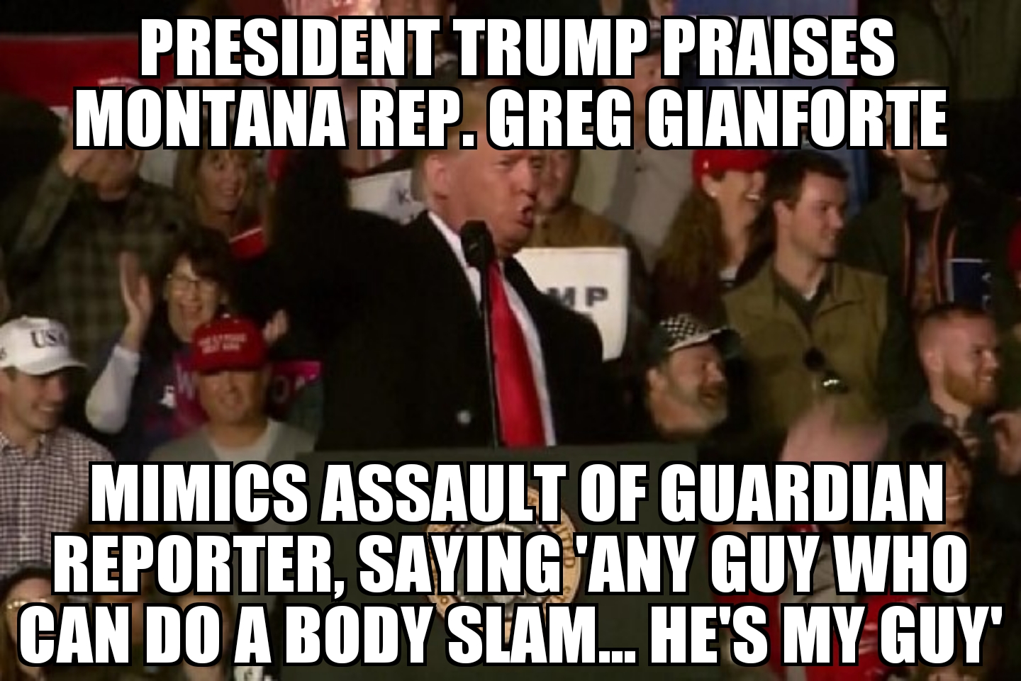 Trump praises Greg Gianforte