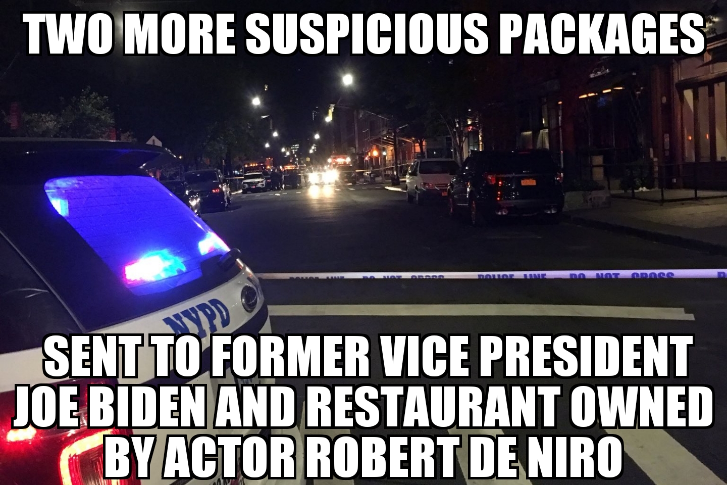 Biden, De Niro sent bombs
