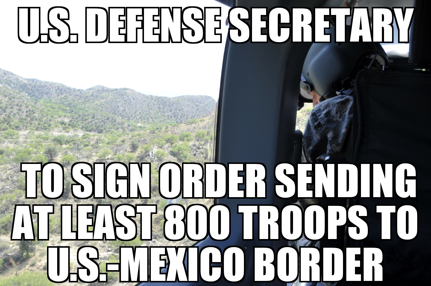U.S. to send troops to Mexico border