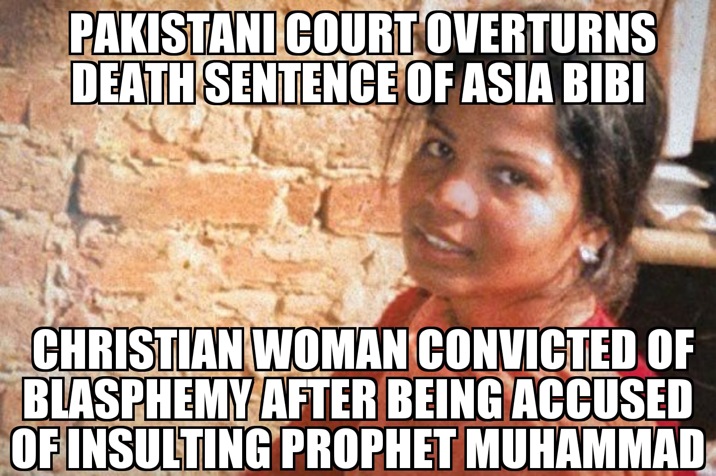 Asia Bibi death sentence overturned