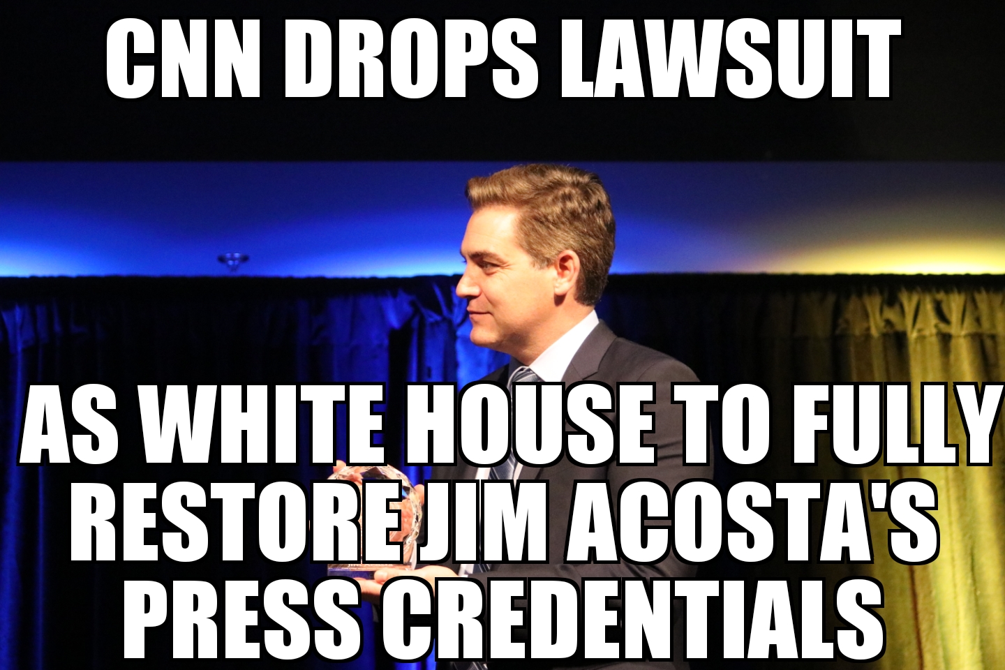 White House to restore press credentials to Jim Acosta