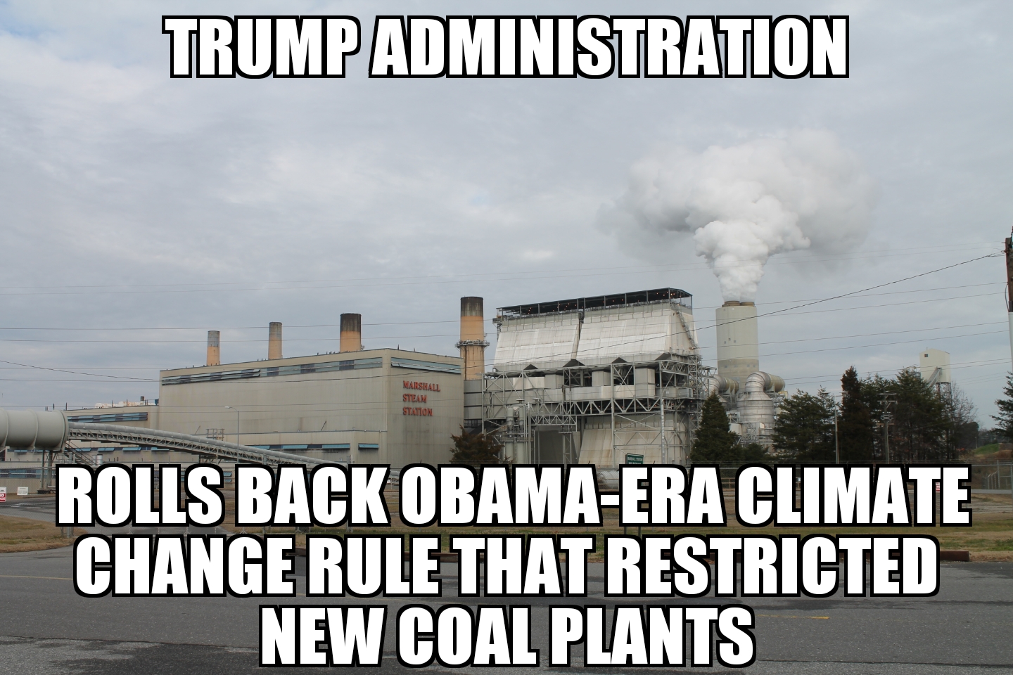 Trump rolls back coal climate change regulation