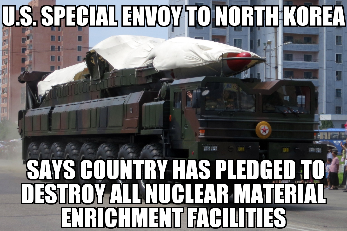 North Korea ‘pledges to destroy nuclear material enrichment facilities’