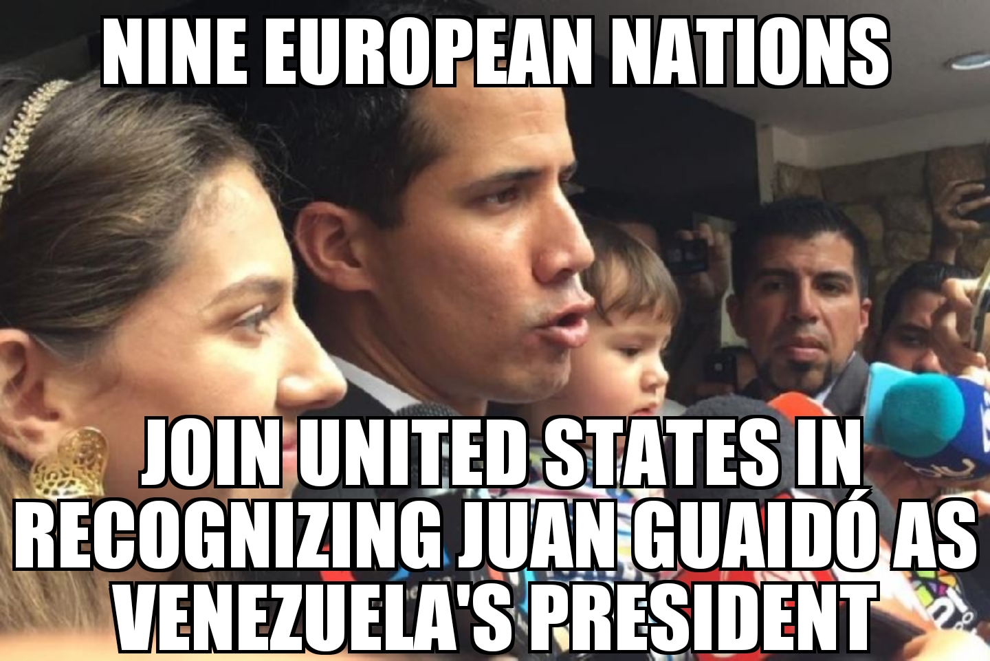 9 countries recognize Juan Guaidó