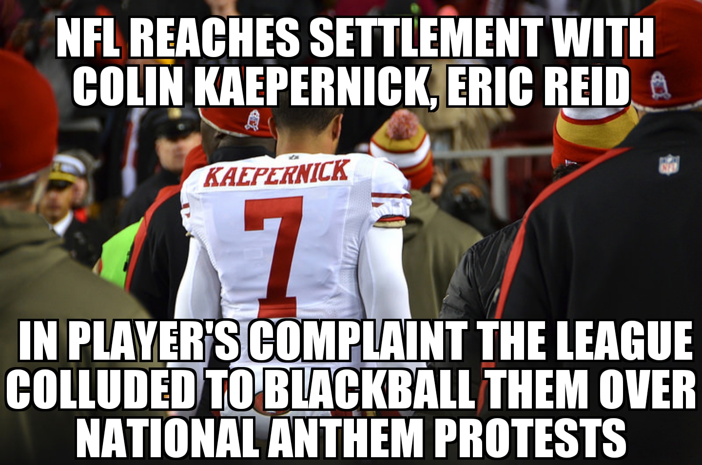 NFL reaches settlement with Kaepernick, Reid