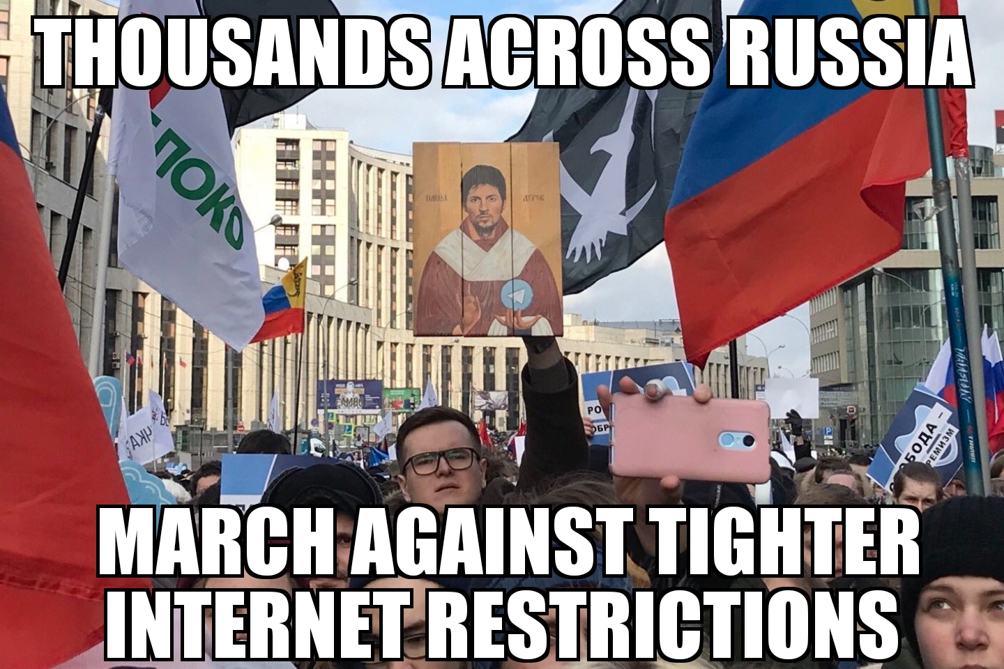 Russians protest internet restrictions
