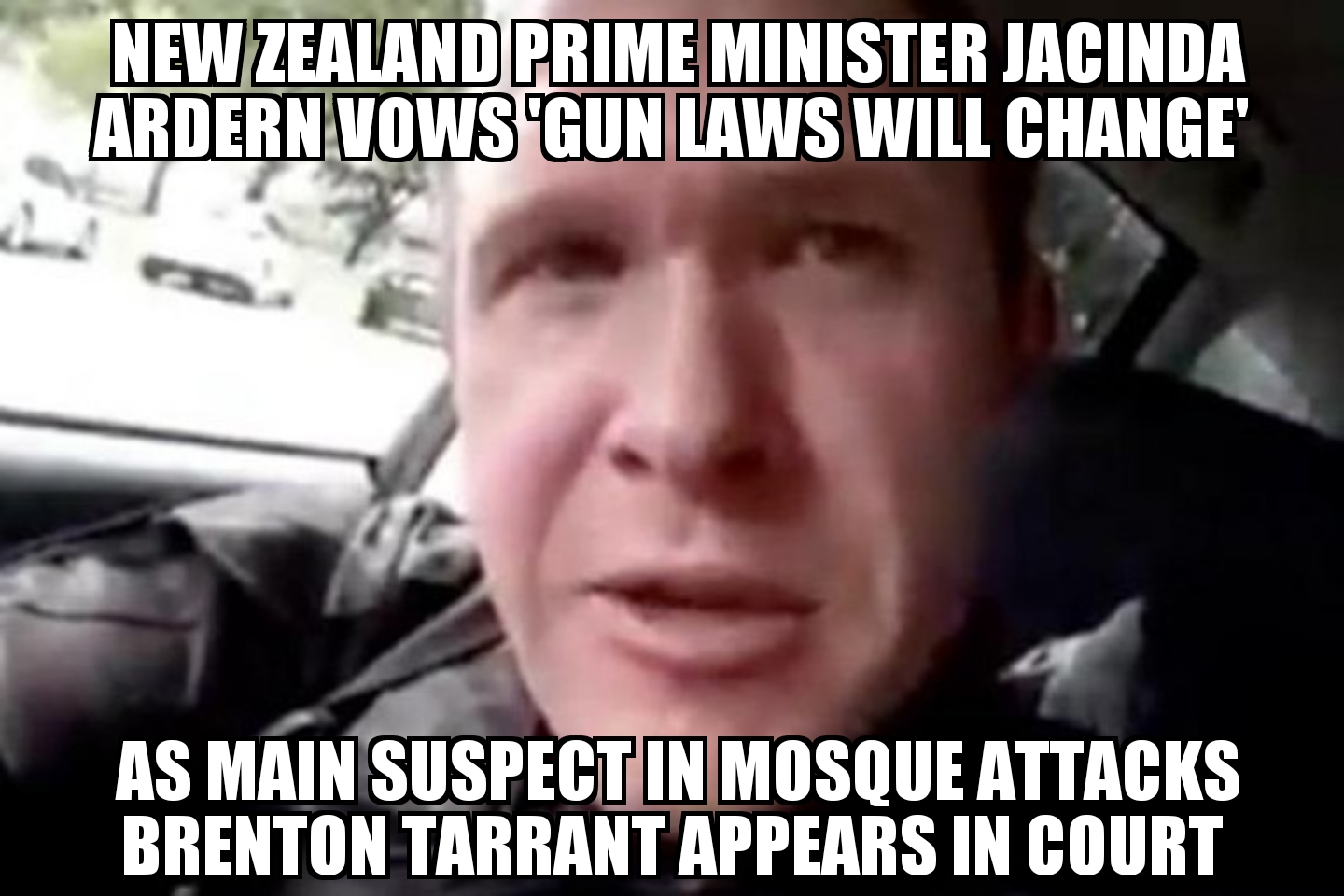 Brenton Tarrant appears in court following Christchurch mosque shooting