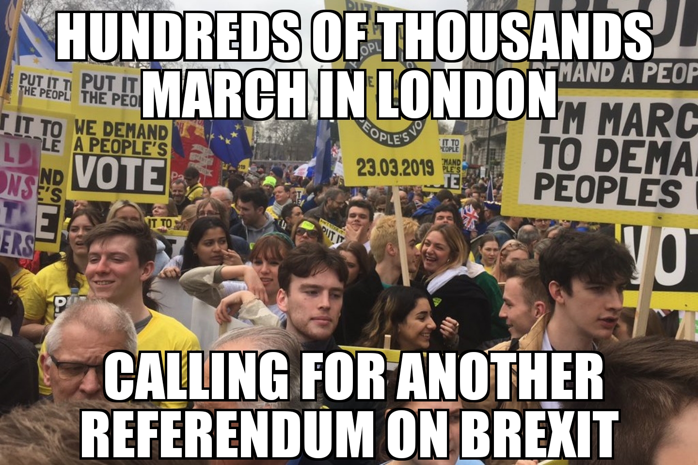 Hundreds of thousands demand Brexit vote