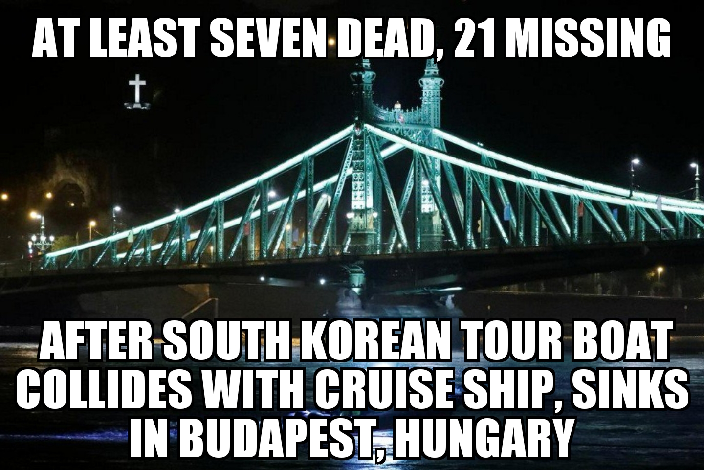 Tour boat sinks in Budapest, Hungary