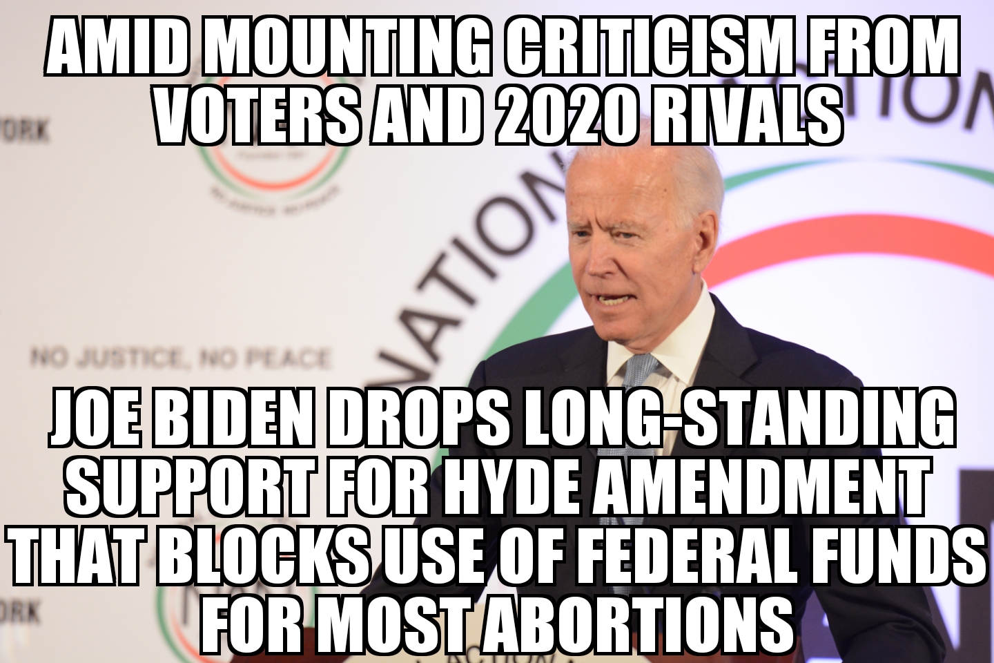Biden drops support for Hyde Amendment