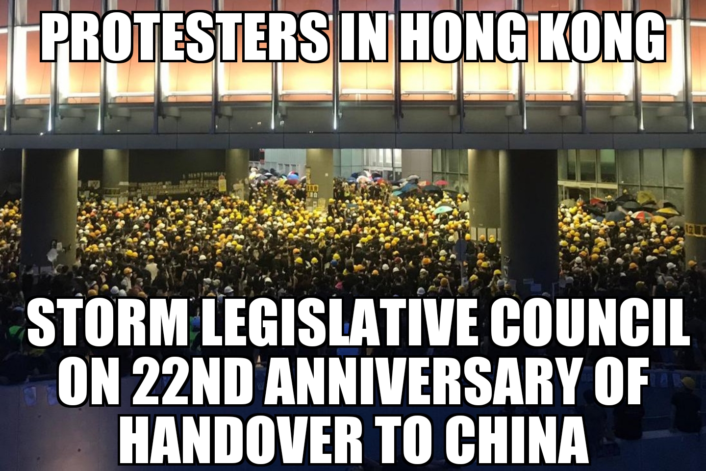 Hong Kong protests on anniversary of China handover