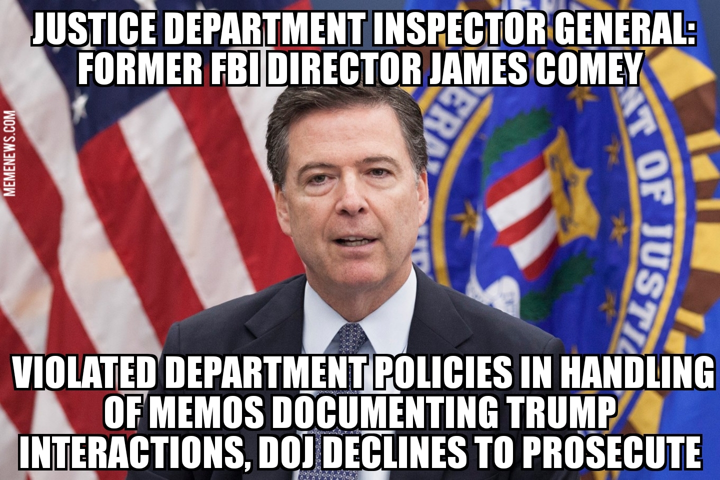 Inspector General: James Comey violated FBI policy, DOJ won’t prosecute