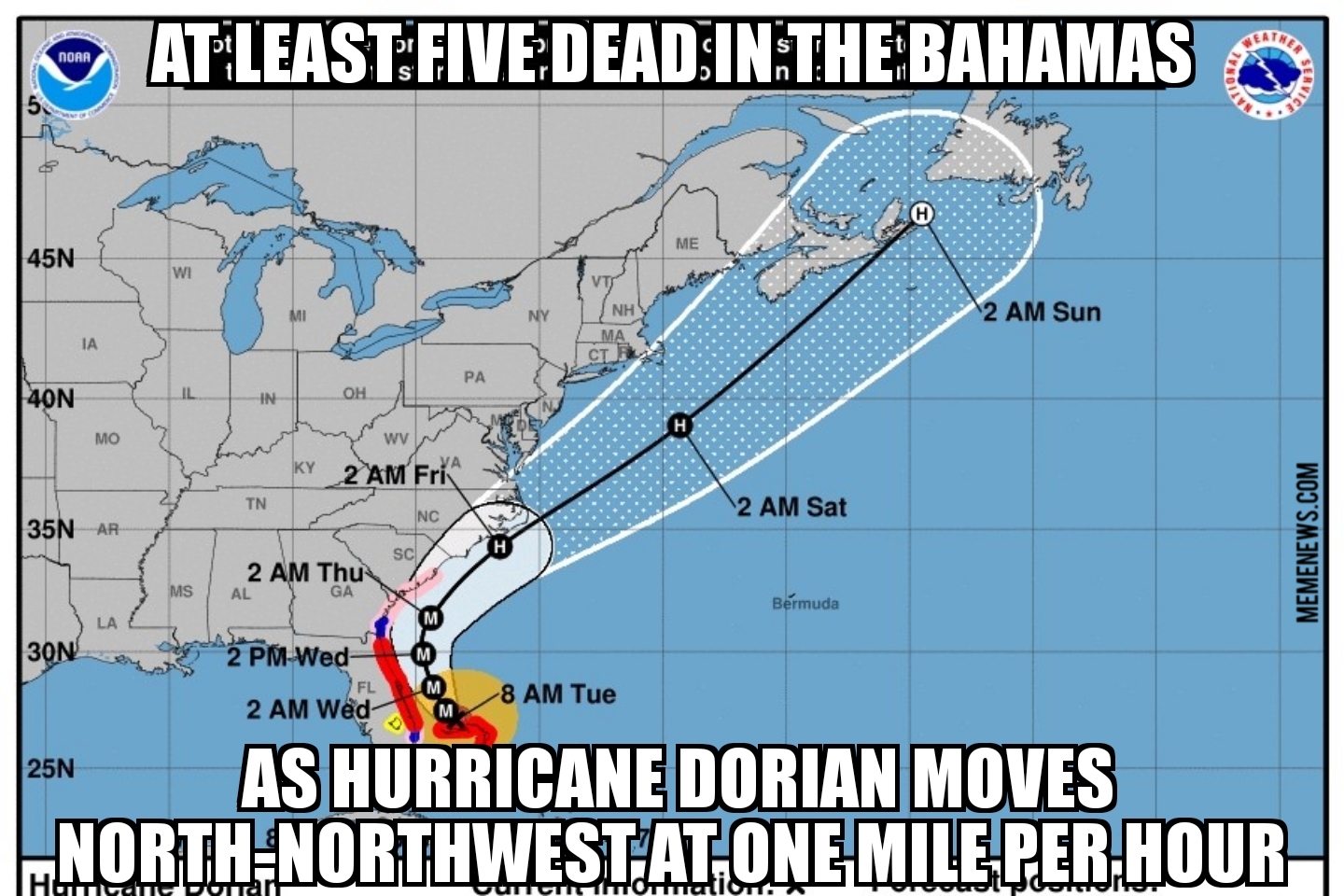 Hurricane Dorian kills at least five