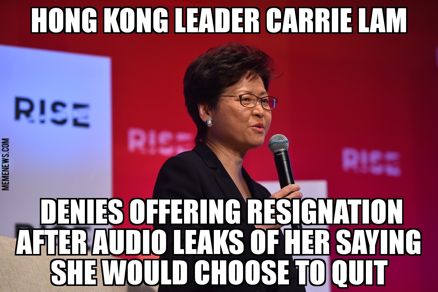 Hong Kong leader Carrie Lam denies offering resignation