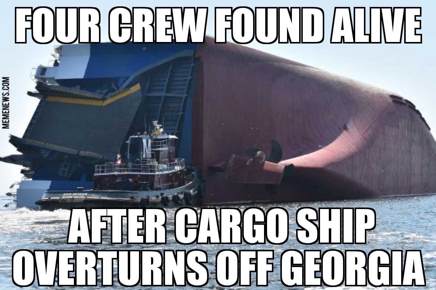 Cargo ship overturns off Georgia